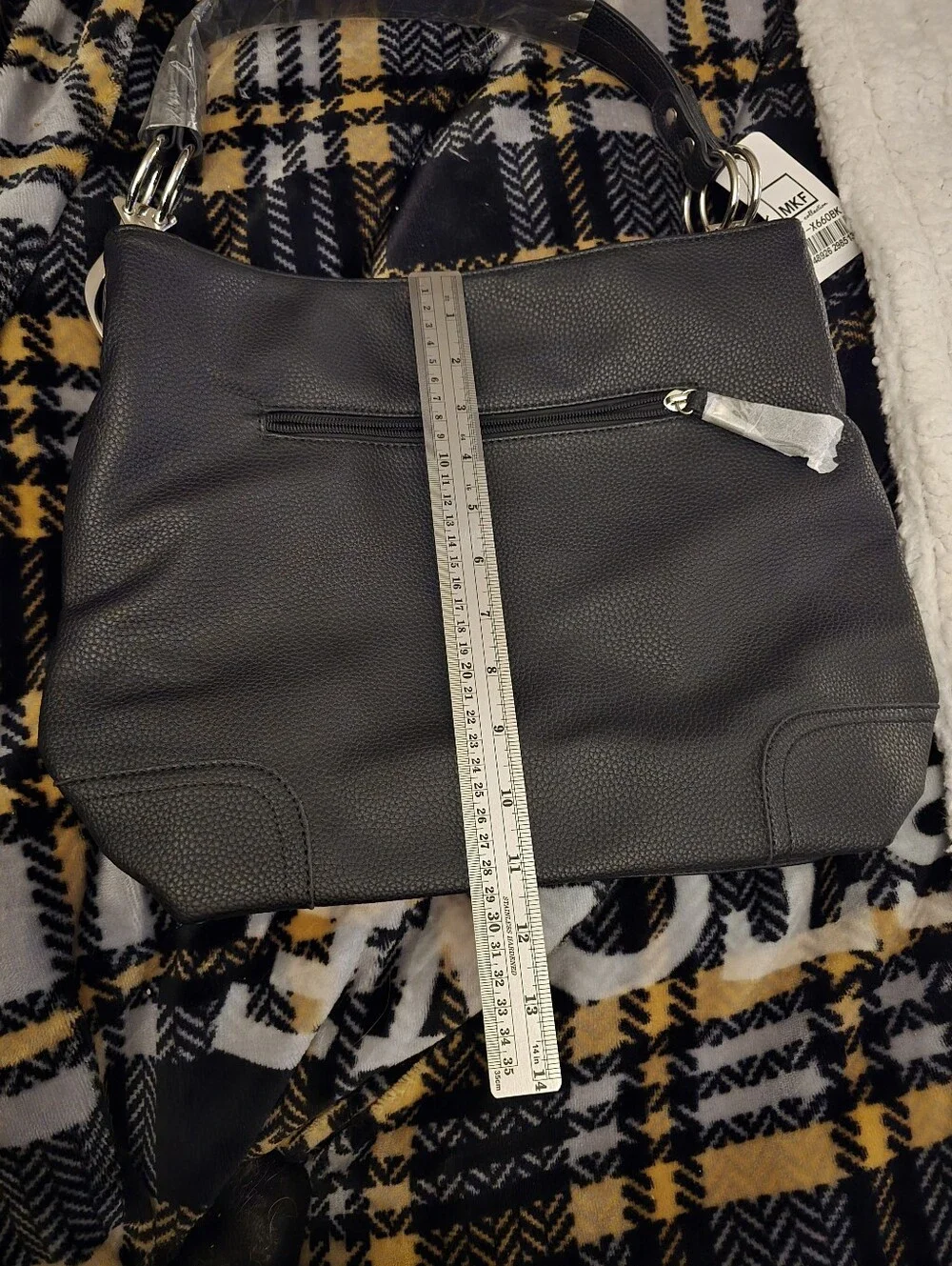Black Women's Shoulder Bag with Wristlet Pouch